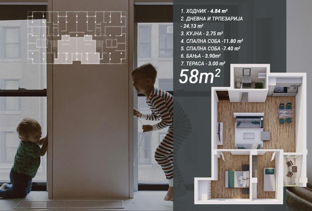 Novi stanovi vo Avtokomanda od 52m2 do 116m2