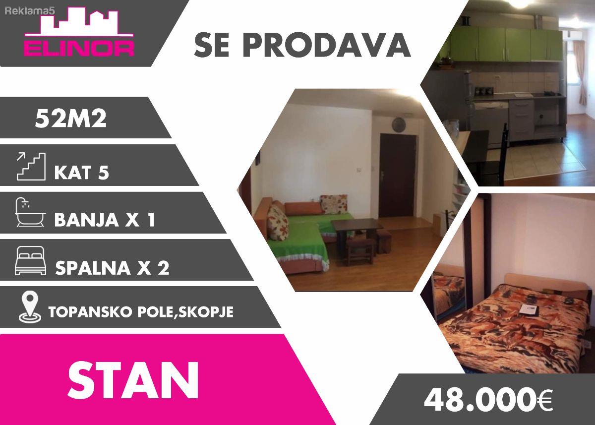 Se prodava renoviran stan vo Topansko Pole, Skopje