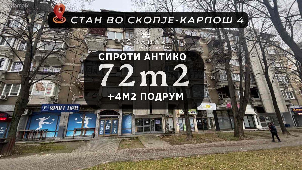 72m2 apartment for sale in Karposh 4 opposite Antiko