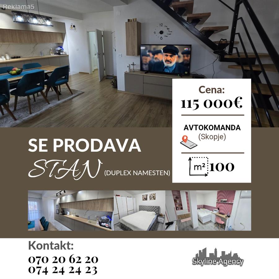 SE PRODAVA namesten stan vo Avtokomanda