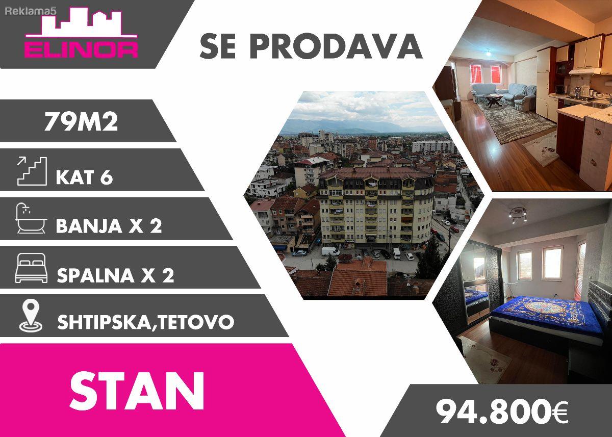Se prodava stan na ul.: Shtipska vo Tetovo