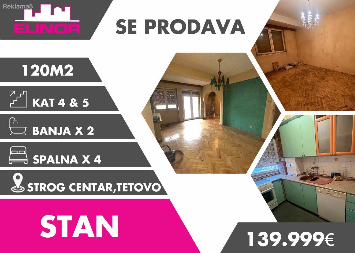 Se prodava stan duplex vo strog centar vo Tetovo