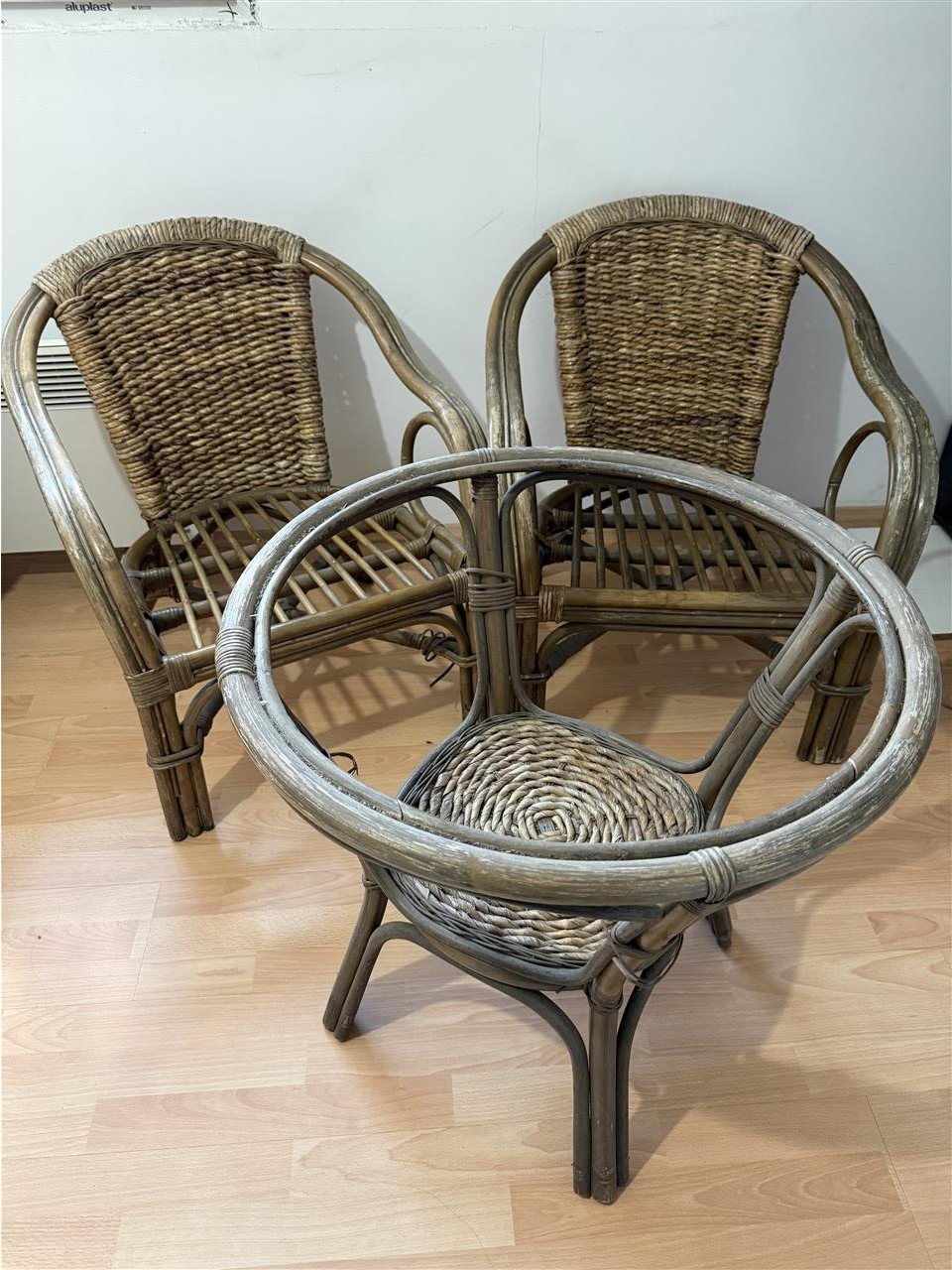 1. Set - 2 chairs and a table and 2. Rocking chair