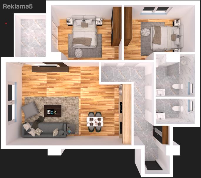 ***Capital*** Three-room apartment in Ohrid, 90 sq.m