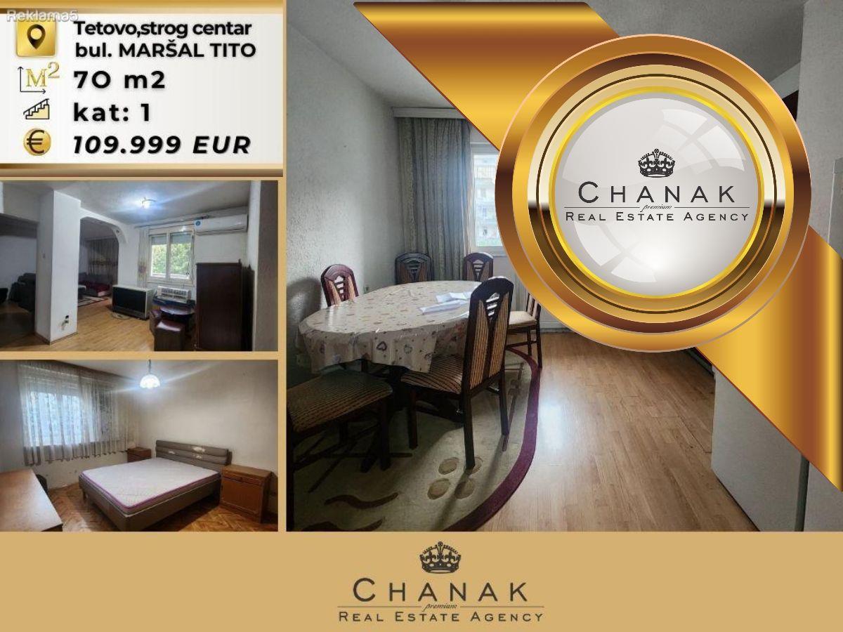 CHANAK PRODAVA STAN 70M2 KAT 1 NA MARŠAL TITO