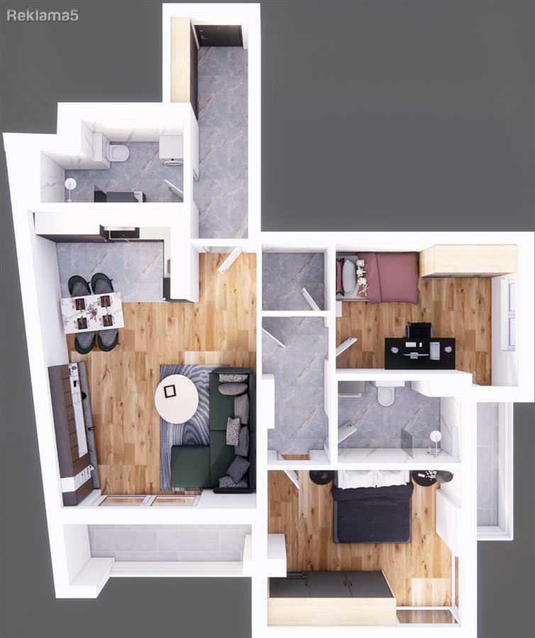 ***Capital***Three-room apartment in Ohrid, 81 sq.m