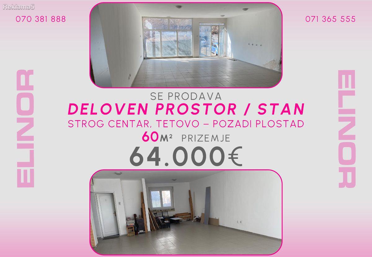 Se prodava stan/deloven prostor na prizemje vo Centar,Tetovo