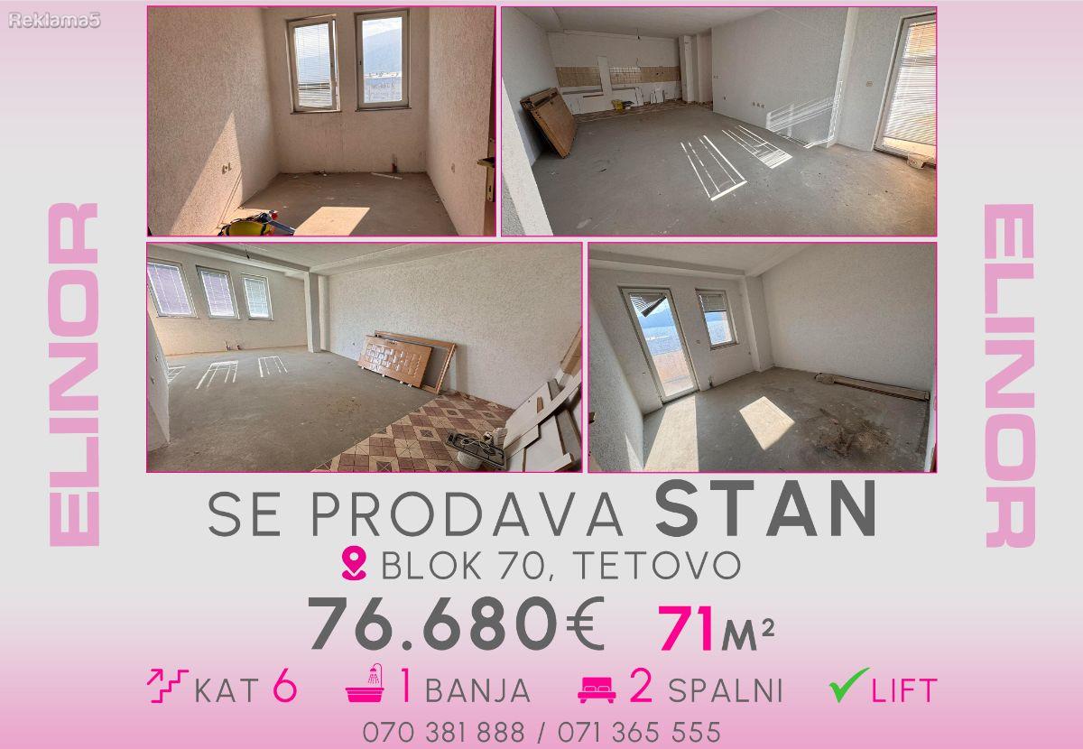 Se prodava stan vo Blok 70 vo Tetovo