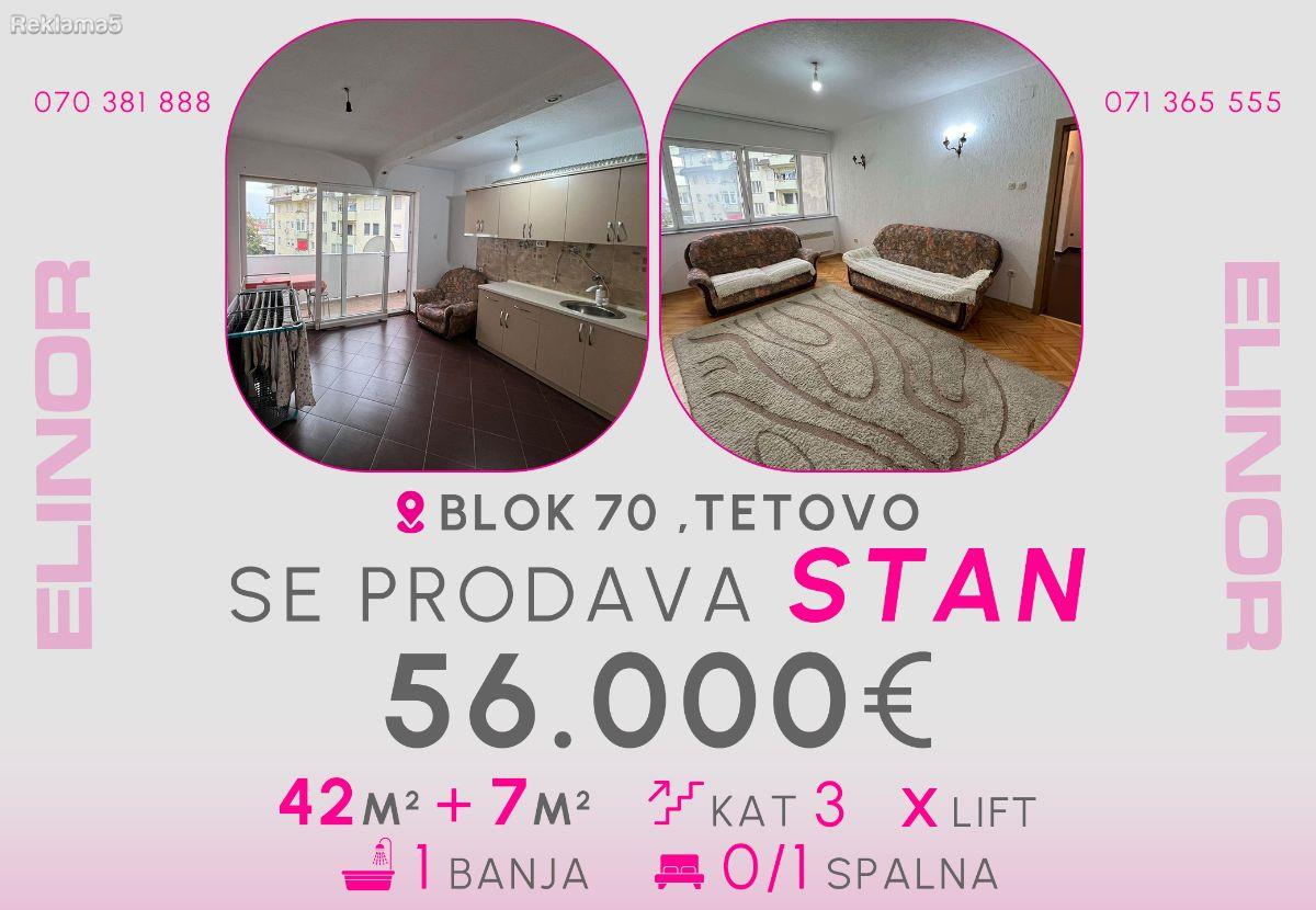 Se prodava stan vo Blok 70 vo Tetovo
