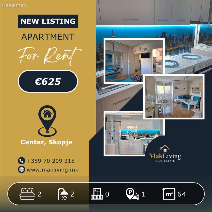 Fully furnished luxury apartment for rent in the Center