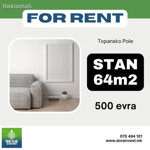 Se izdava stan vo Topansko Pole