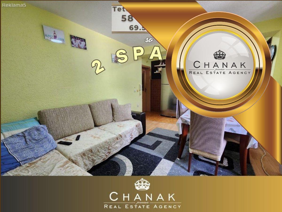 CHANAK PRODAVA STAN SO 2 SPALNI 58M2 VO BLIZINA NA OPŠTINA