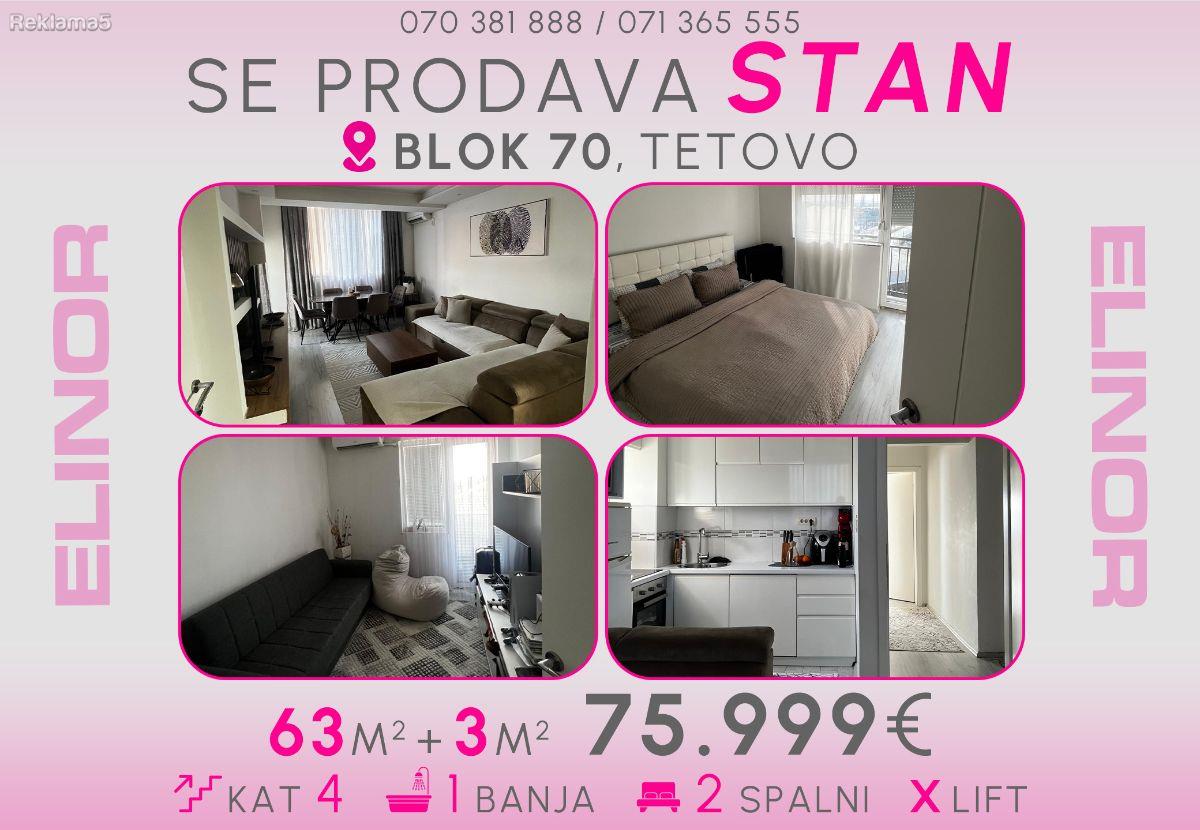 Se prodava stan vo Blok 70 vo Tetovo