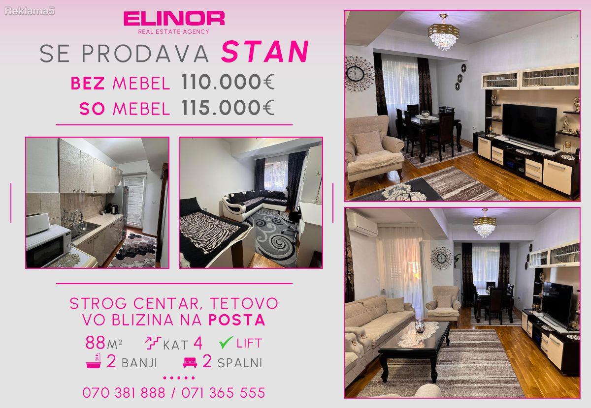 Se prodava stan vo blizina na Poshta, Strog Centar, Tetovo