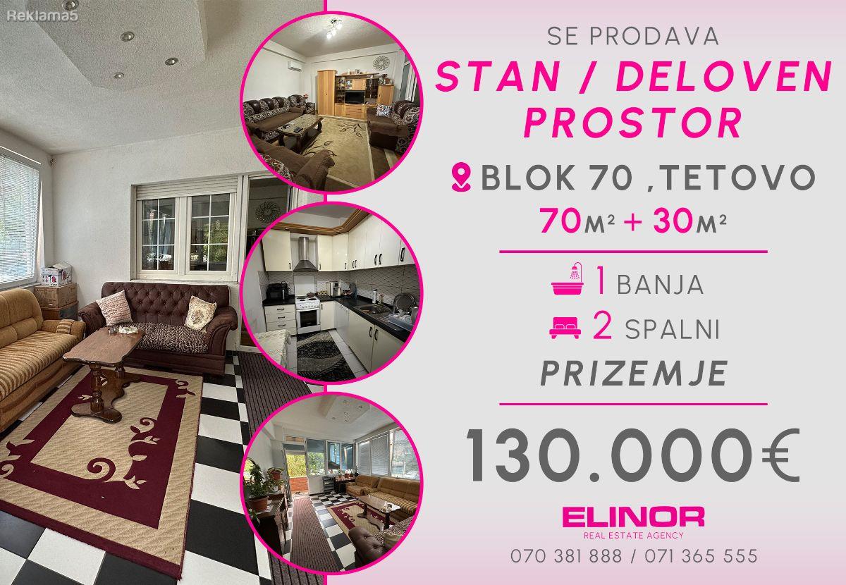 Apartment + work space for sale in Blok 70, Tetovo