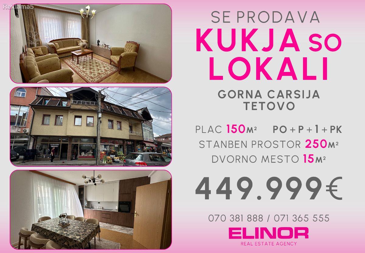 Se prodava kukja so 3 lokali vo Gorna Carshija vo Tetovo