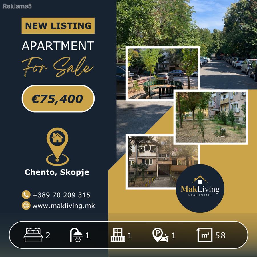 58m2 Apartment for sale in Cento