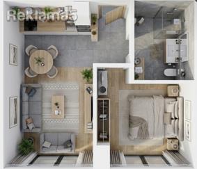 ***Capital***Two-room apartments 38 m2, Bejbunar