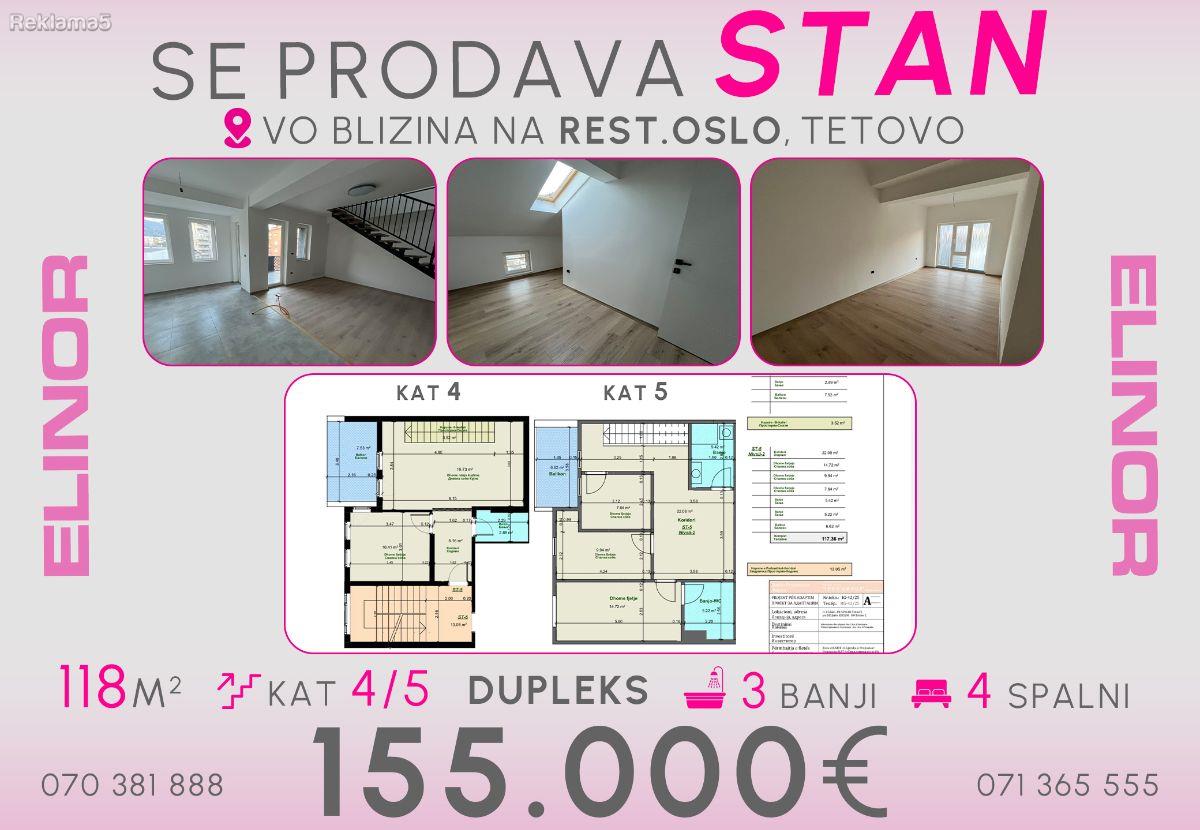 Se prodava duplex vo blizina na restorant ''Oslo'', Tetovo