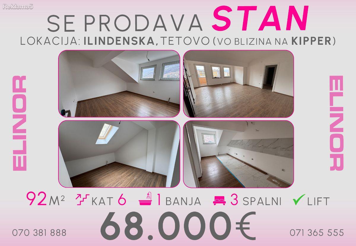 Se prodava stan na Ilindenska vo Tetovo