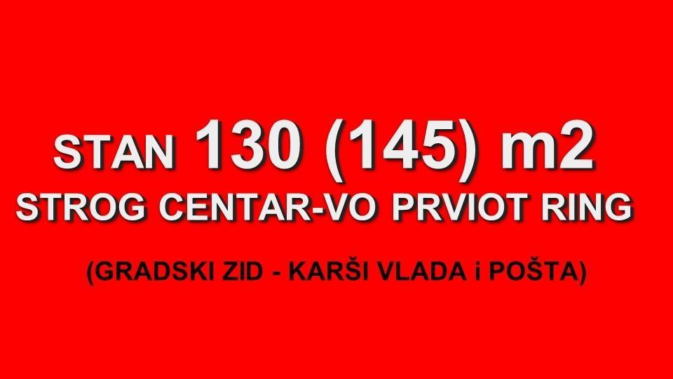 PRODAVAM PREKRASEN 5-sob. STAN 130m2 GRADSKi ZiD KARŠI POŠTA