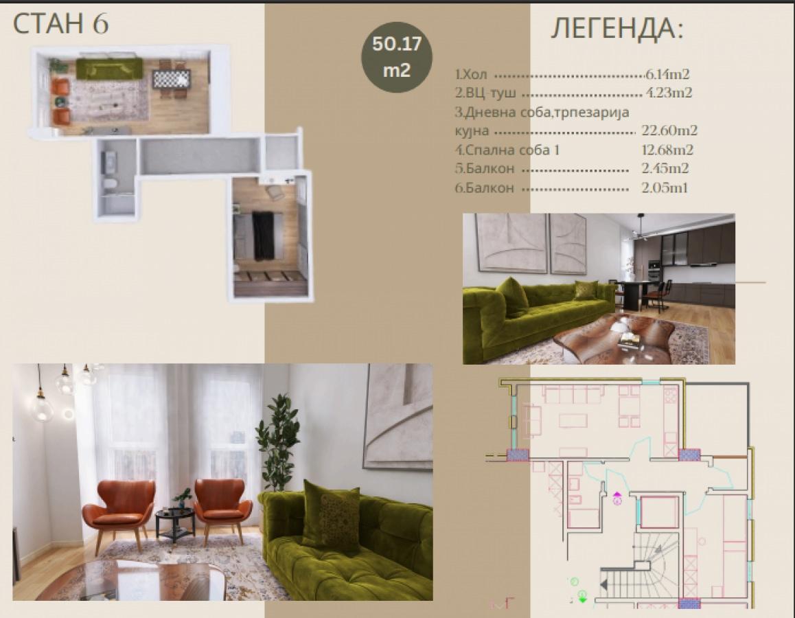 Apartment 50m2 Ohrid