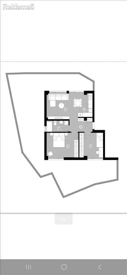 Three-room apartment in Crnice with a yard and an open view