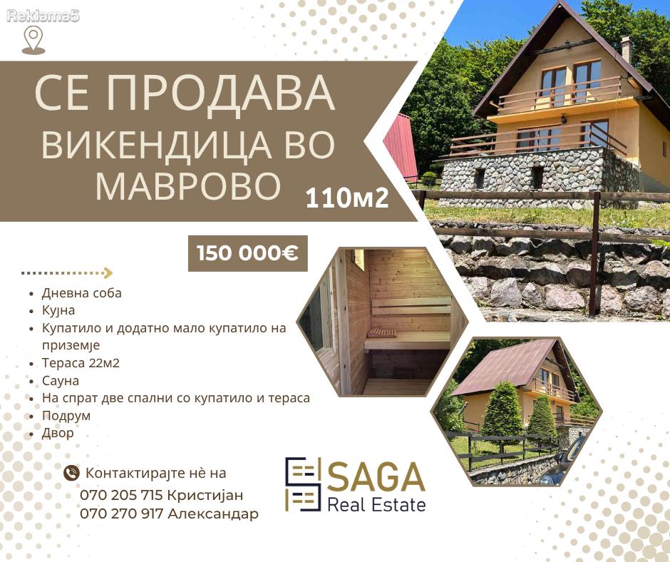 Holiday home for sale in Mavrovo with an area of 110m2