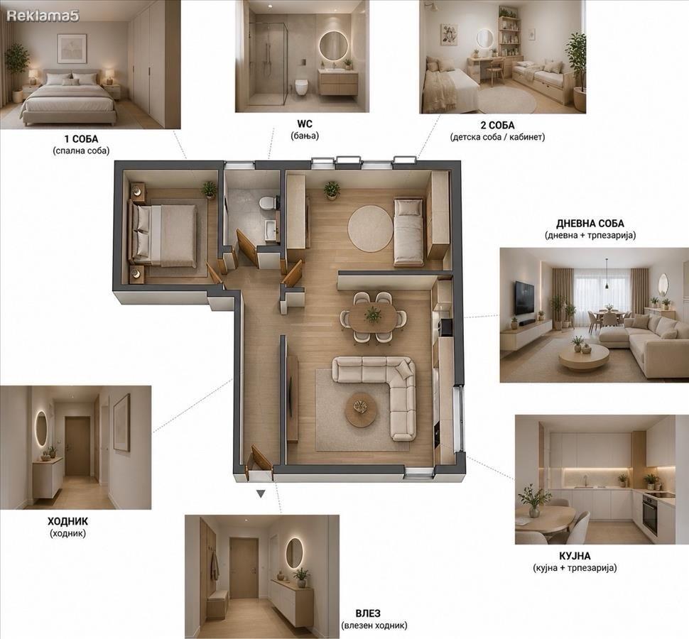 WE ARE SELLING A 65M2 APARTMENT WITH WATER NEAR THE MUNICIPALITY
