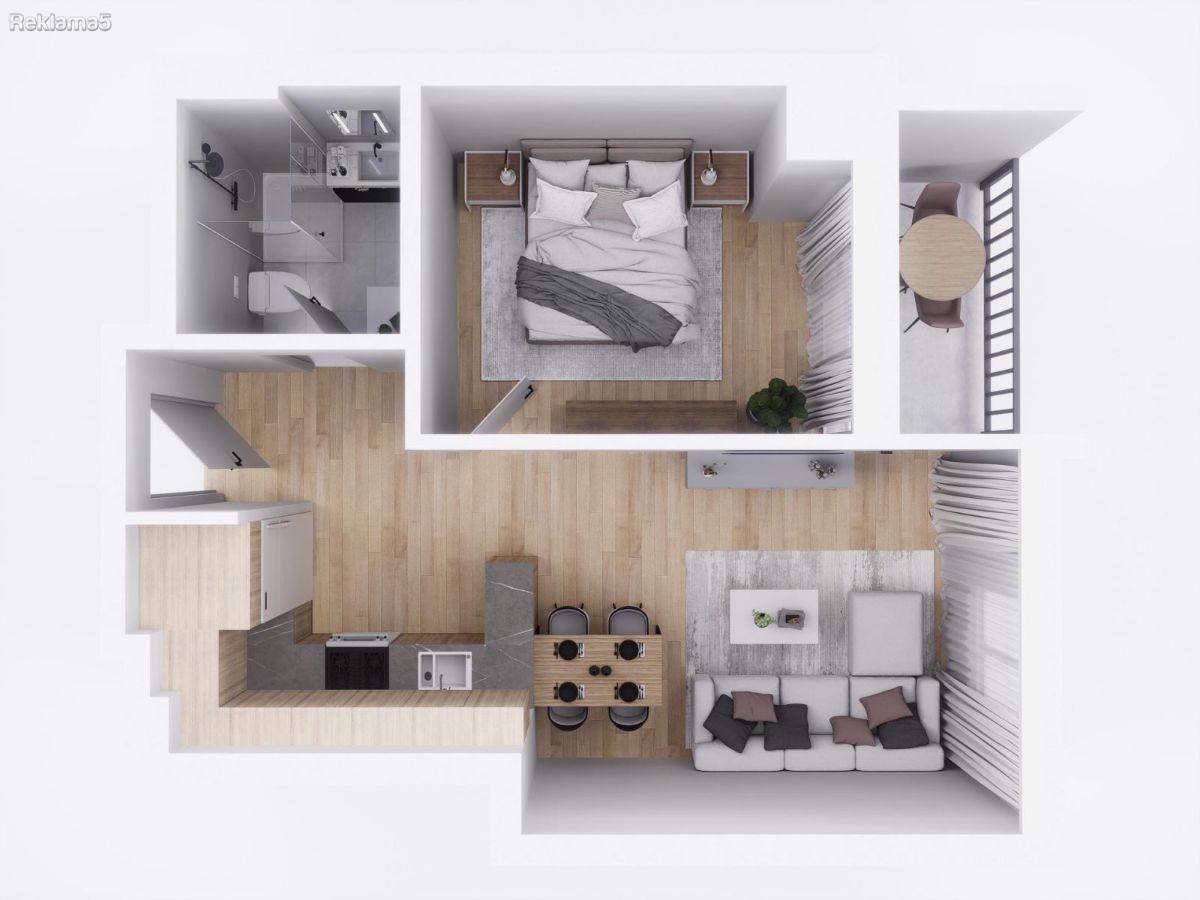 Apartment for sale, 42 m2, in Aerodrom at pol. Jane Sandanski