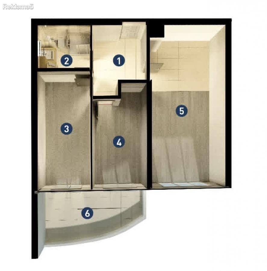 A 67m2 apartment is for sale in Jevahir