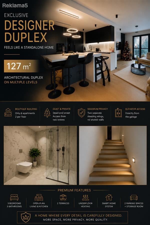 Exclusive Designer Duplex Residence | 127 m² | Taftalidze