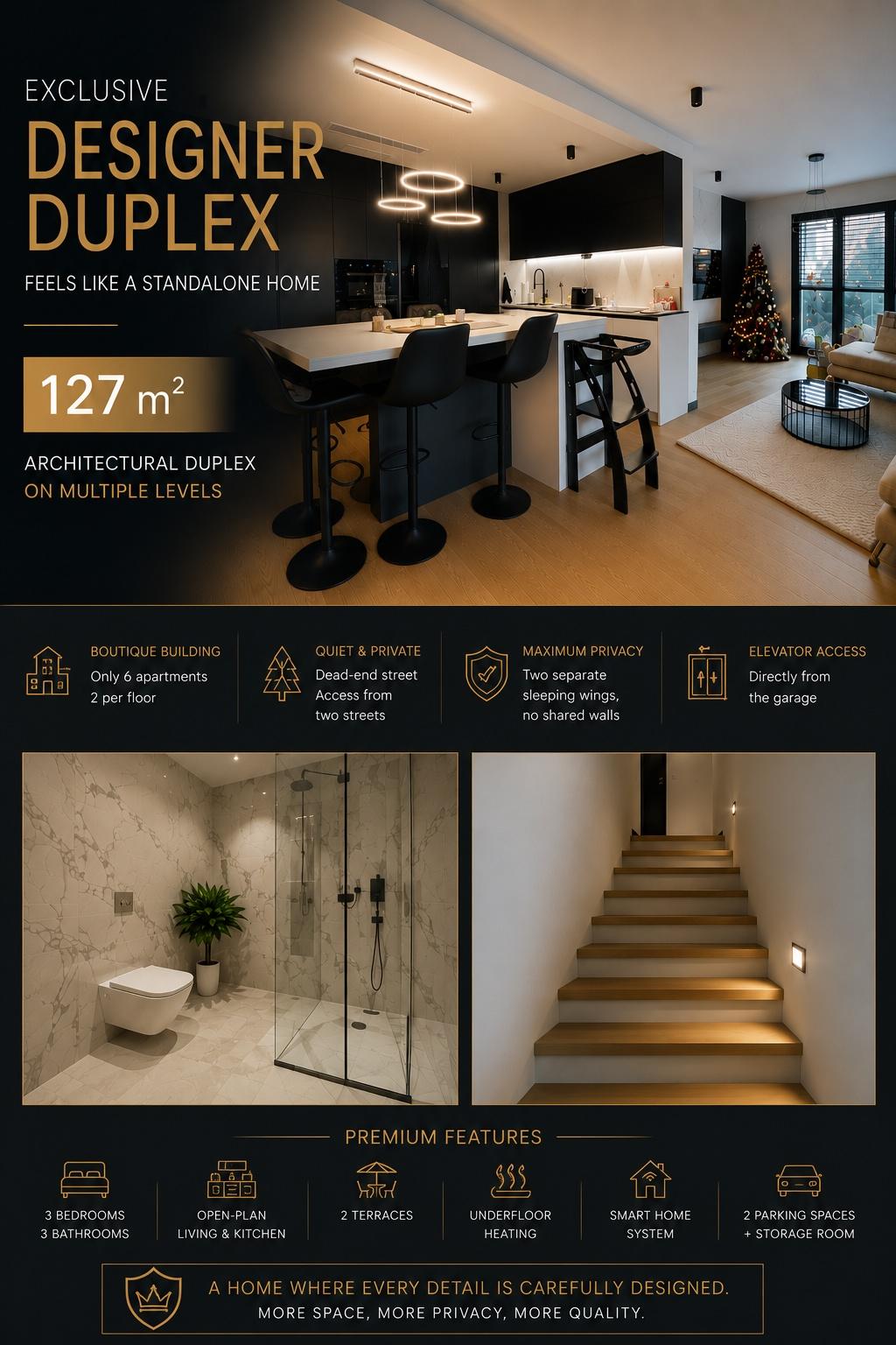 Exclusive Designer Duplex Residence | 127 m² | Taftalidze