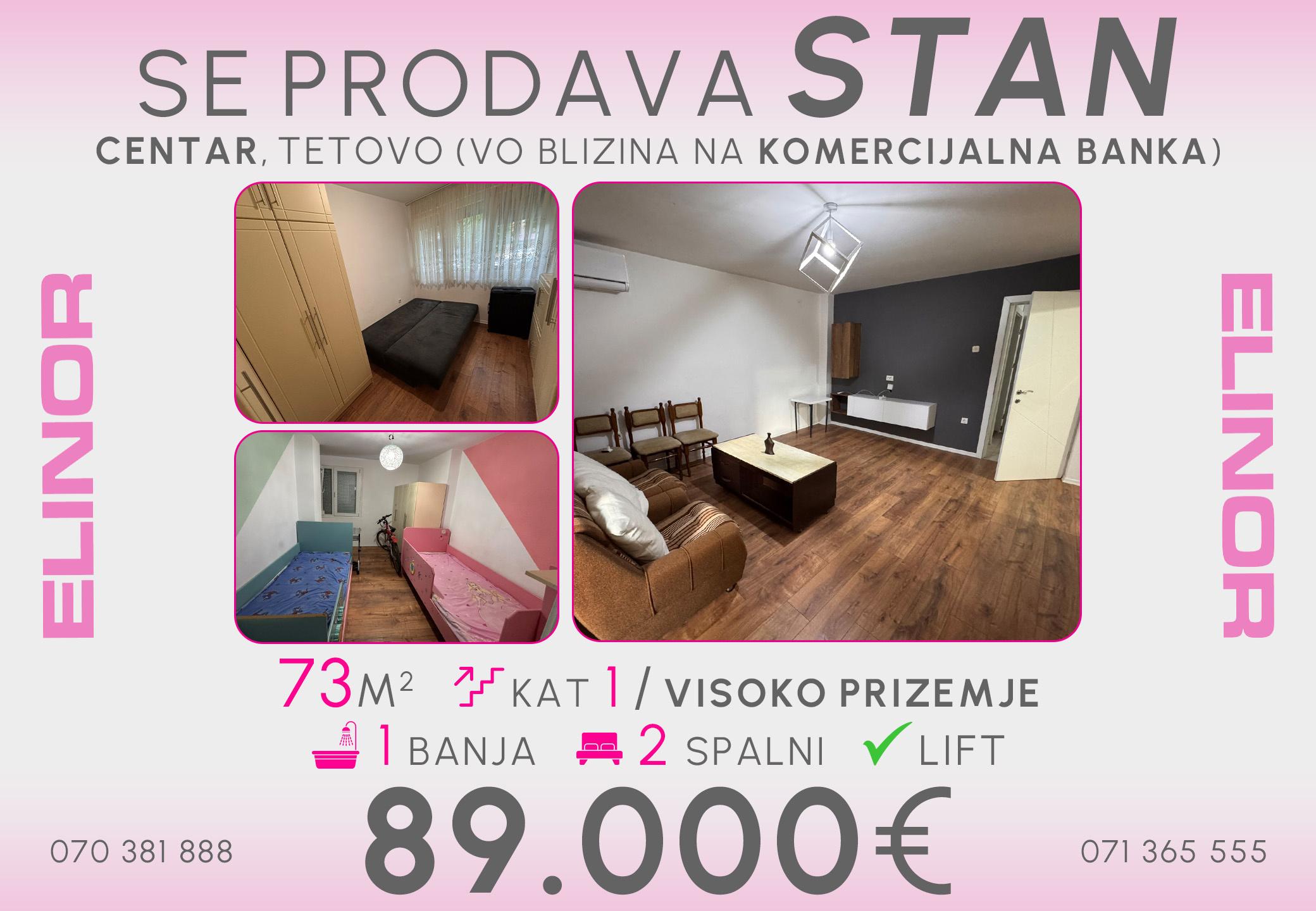Se prodava stan vo Centar vo Tetovo