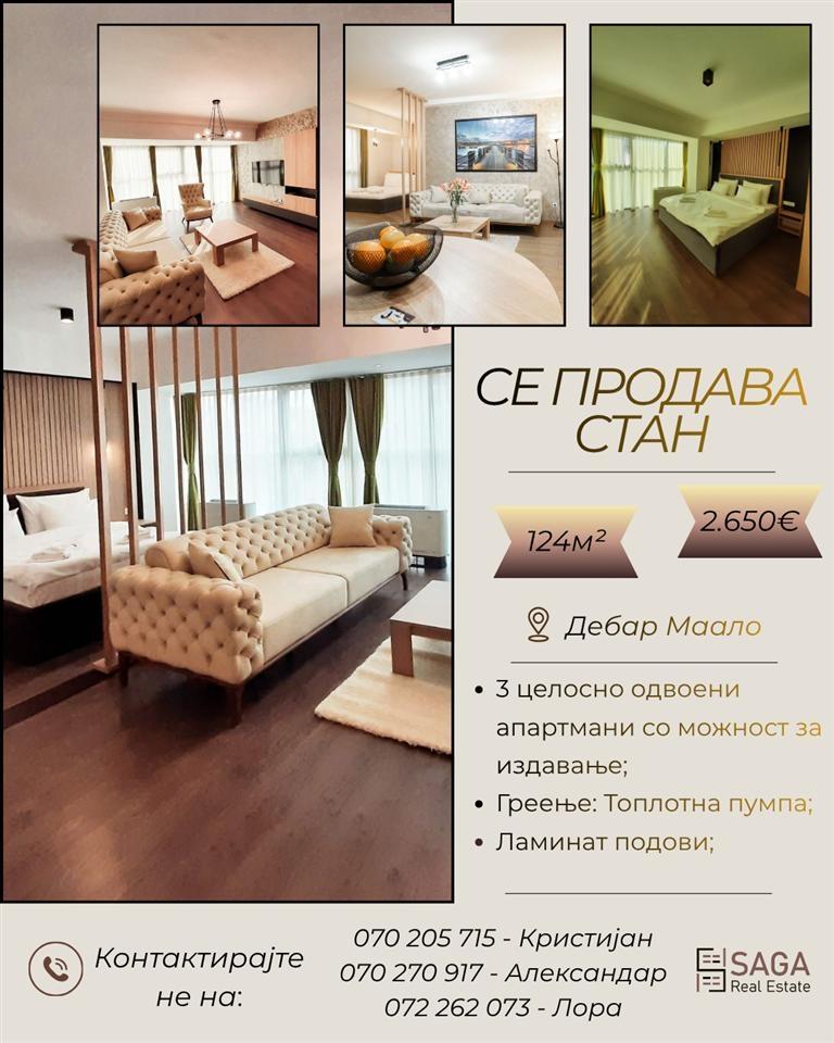 Apartment for sale in Debar Maalo 124m²