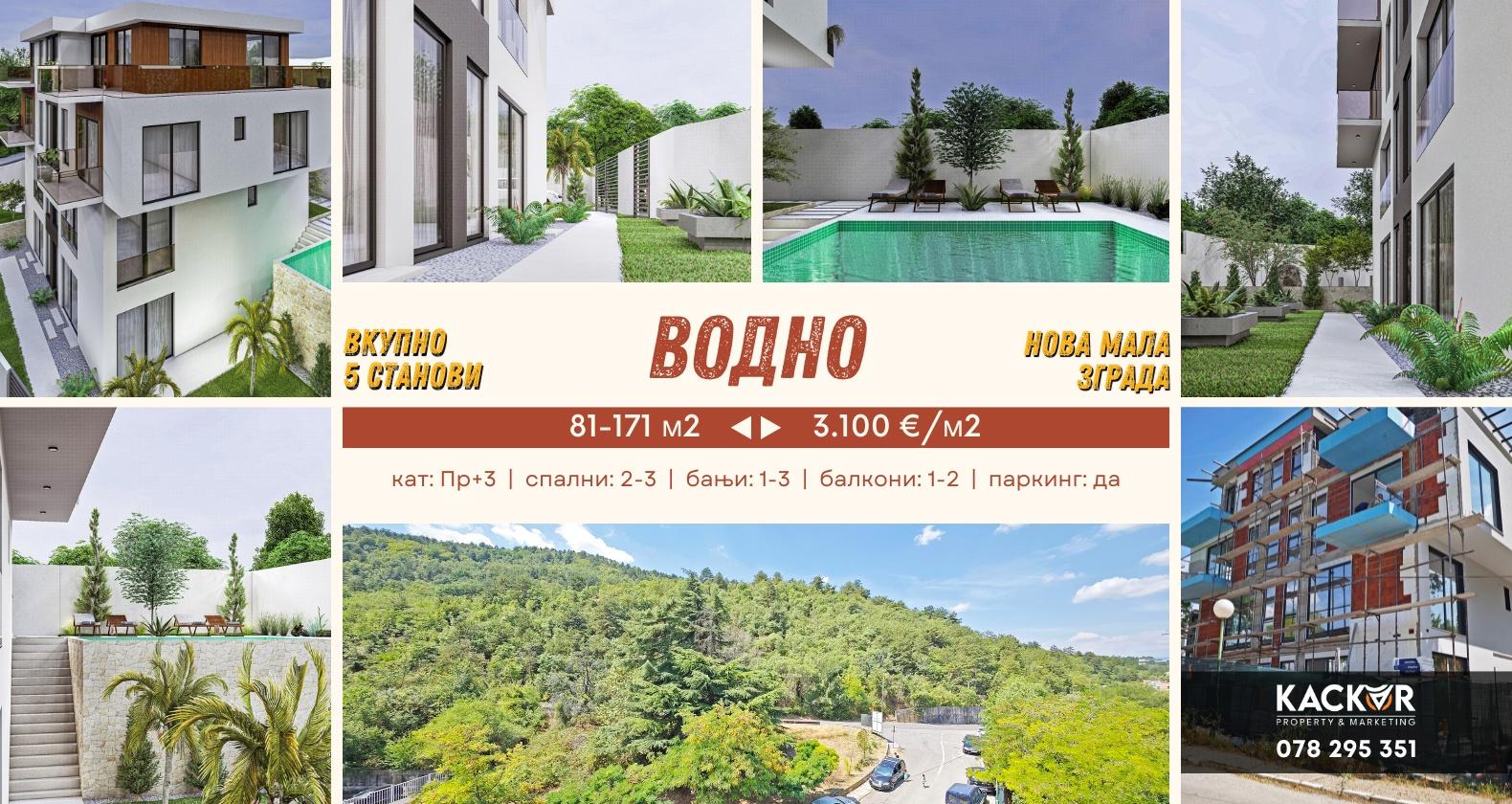 Water / 81-171 m2 / 2-3 bedrooms