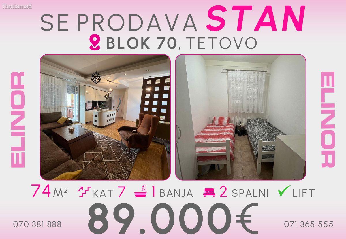 Se prodava stan vo Blok 70 vo Tetovo