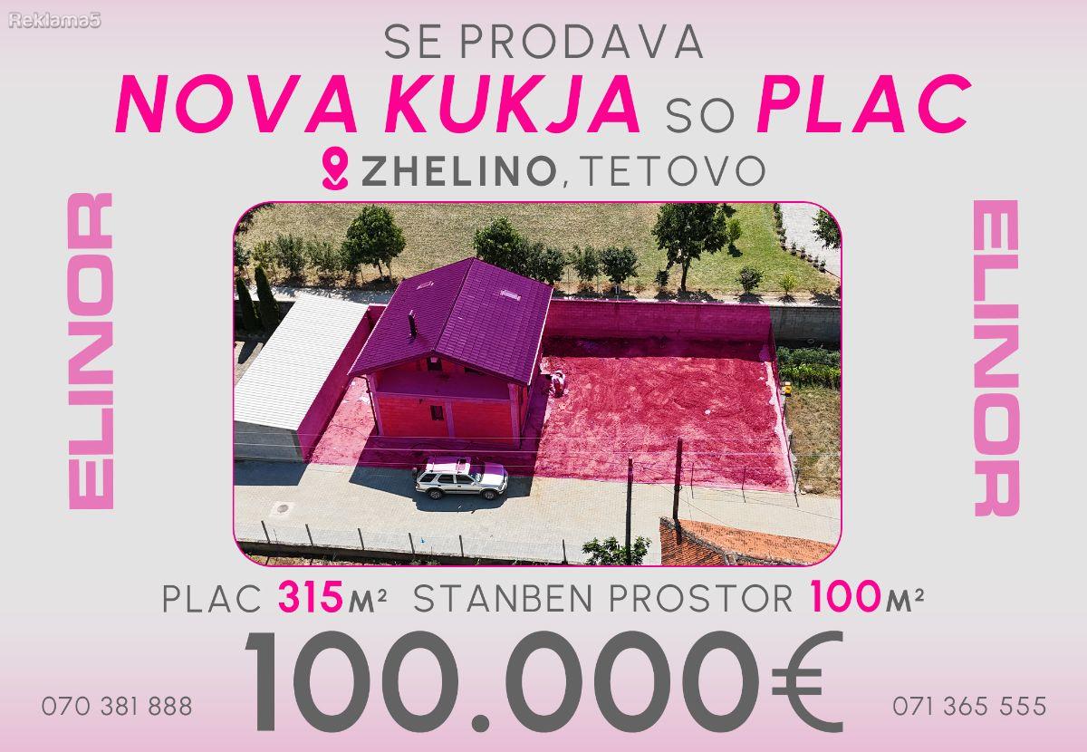 Se prodava nova kukja vo s. Zhelino, Tetovo