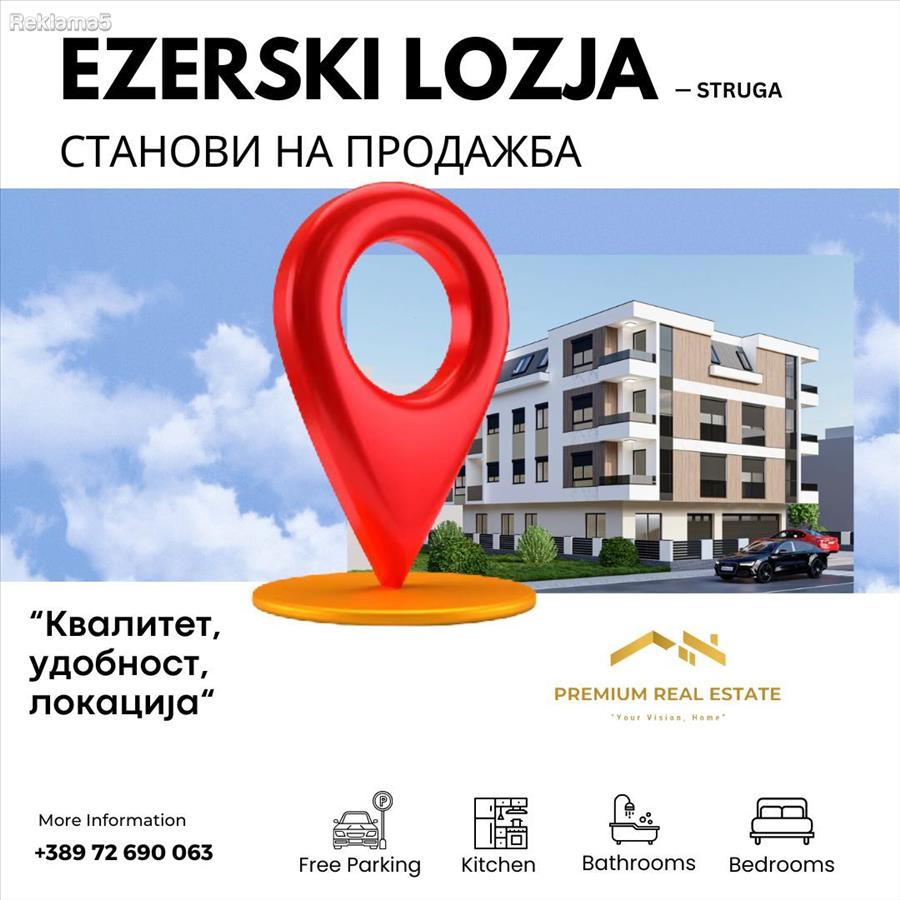 Se prodava nov stan od 38m2 vo Ezerski Lozja,Struga