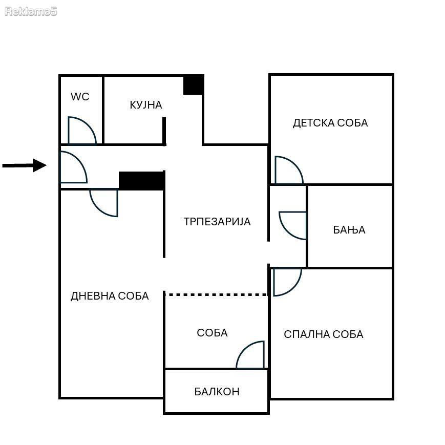 Apartment of 74m2 + balcony 3m2 and basement solid construction 1 for sale