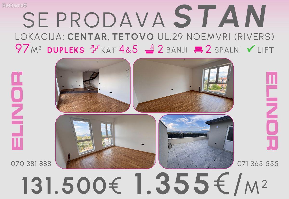 Se prodava nov stan duplex na ul.: 29ti Noemvri vo Tetovo