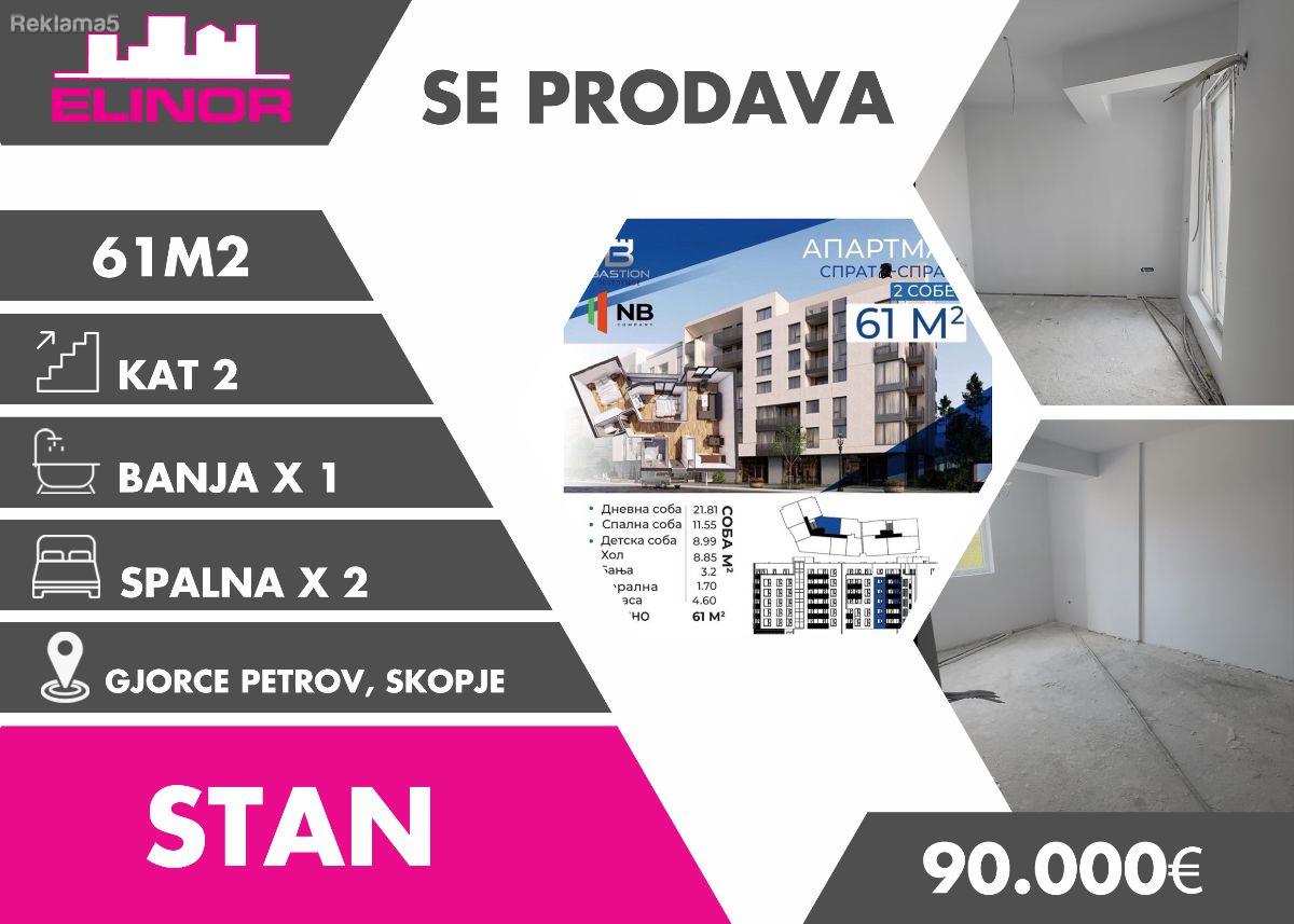 Se prodava stan vo gradba vo Gjorce Petrov vo Skopje