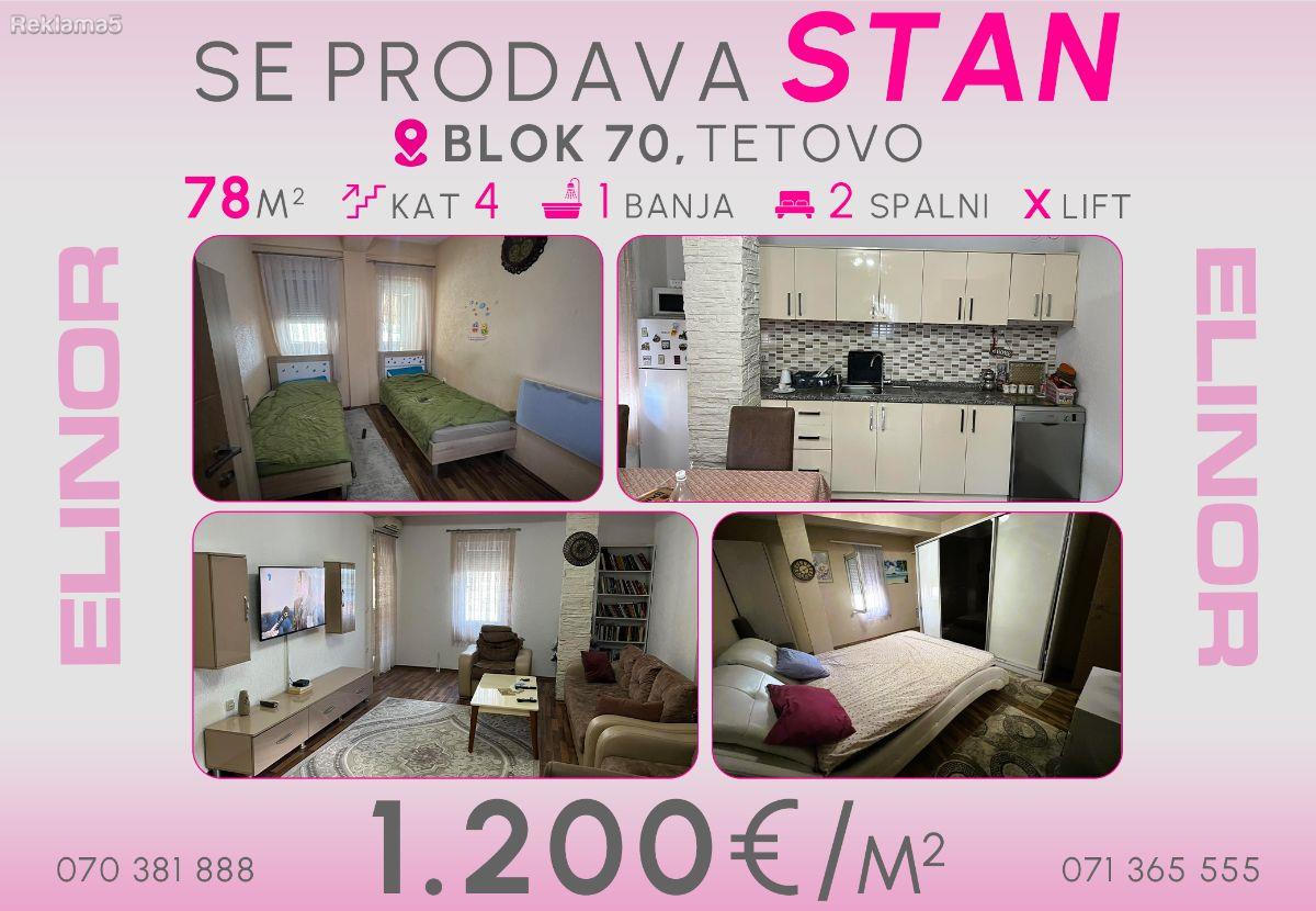 Se prodava stan vo Blok 70 vo Tetovo