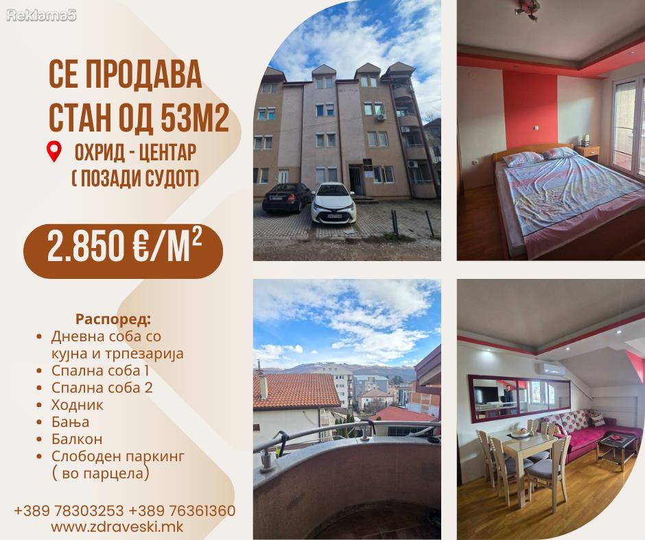 53m² apartment for sale - ZDRAVESKI