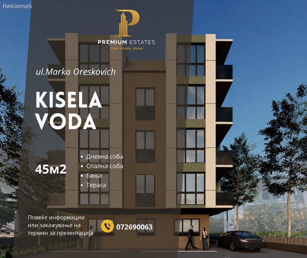 Se prodava stan od 45m2 vo Kisela Voda,Skoopje