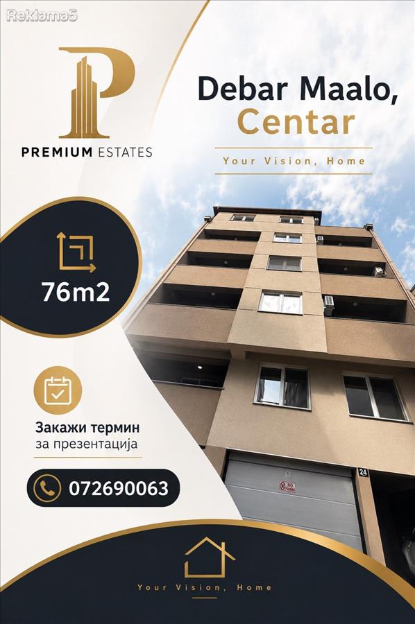Se prodava stan od 76m2 vo Debar Maalo,Centar,Sk