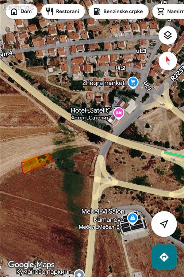 Se prodava plac vo nas. Karpos-Kumanovo