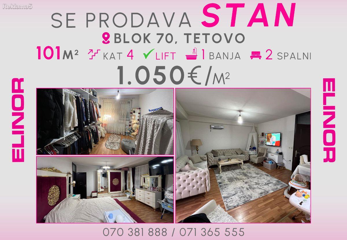 Se prodava stan vo Blok 70 vo Tetovo
