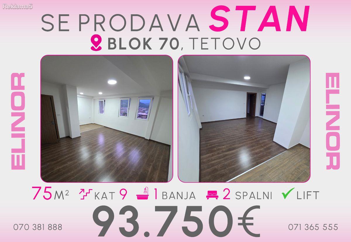 Se prodava stan vo Blok 70 vo Tetovo