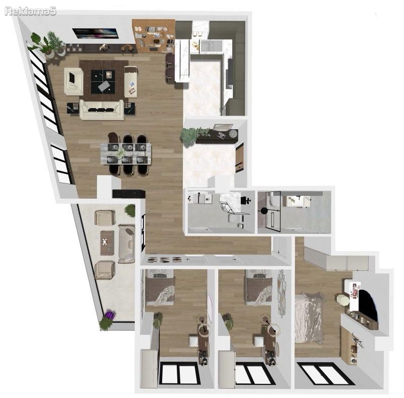Apartments for sale in construction of 101m2 next to the Clinical Center